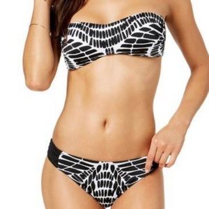 Bar III Black White Kaleidoscope Tankini Top and Bottom Size Small Bikini Set